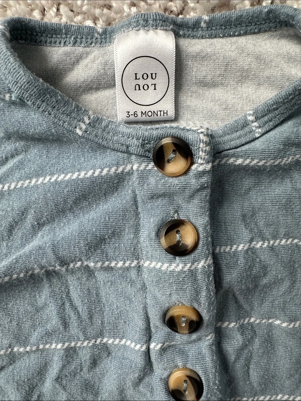 Lou Lou & Company Blue Striped Baby Top and Bottom Set